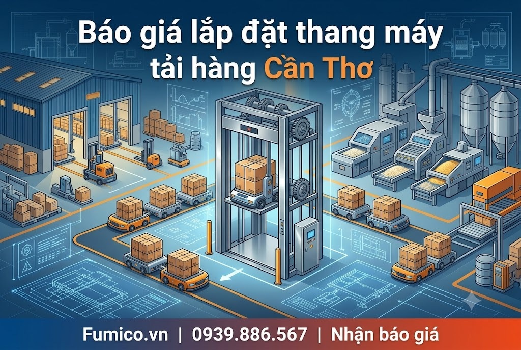 Báo giá lắp đặt thang máy tải hàng tại Cần THơ