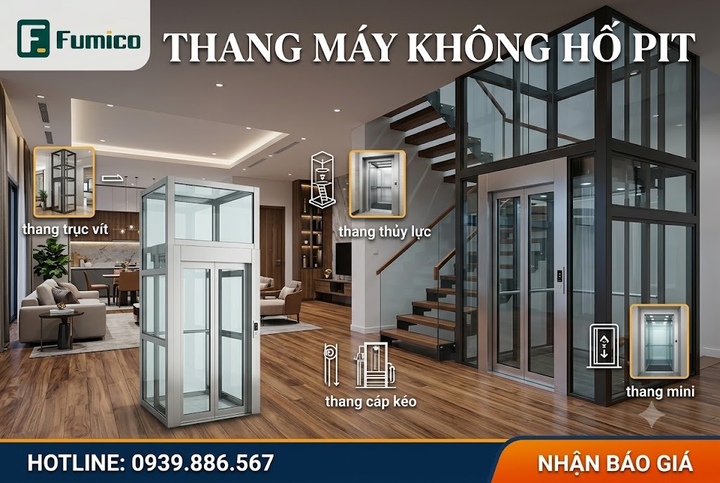 Thang máy không hốt pit